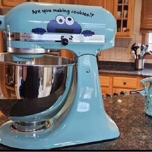 Cookie Monster & Are You Making Cookies Kitchen Aid Peeker Decal Standard Mixer
